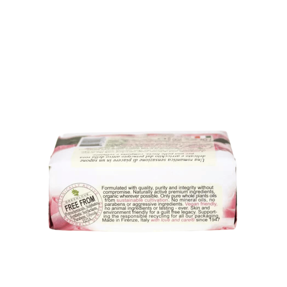 Nesti Dante Marsiglia Toscano Rosa Centifolia 200gm Soap Bar Side