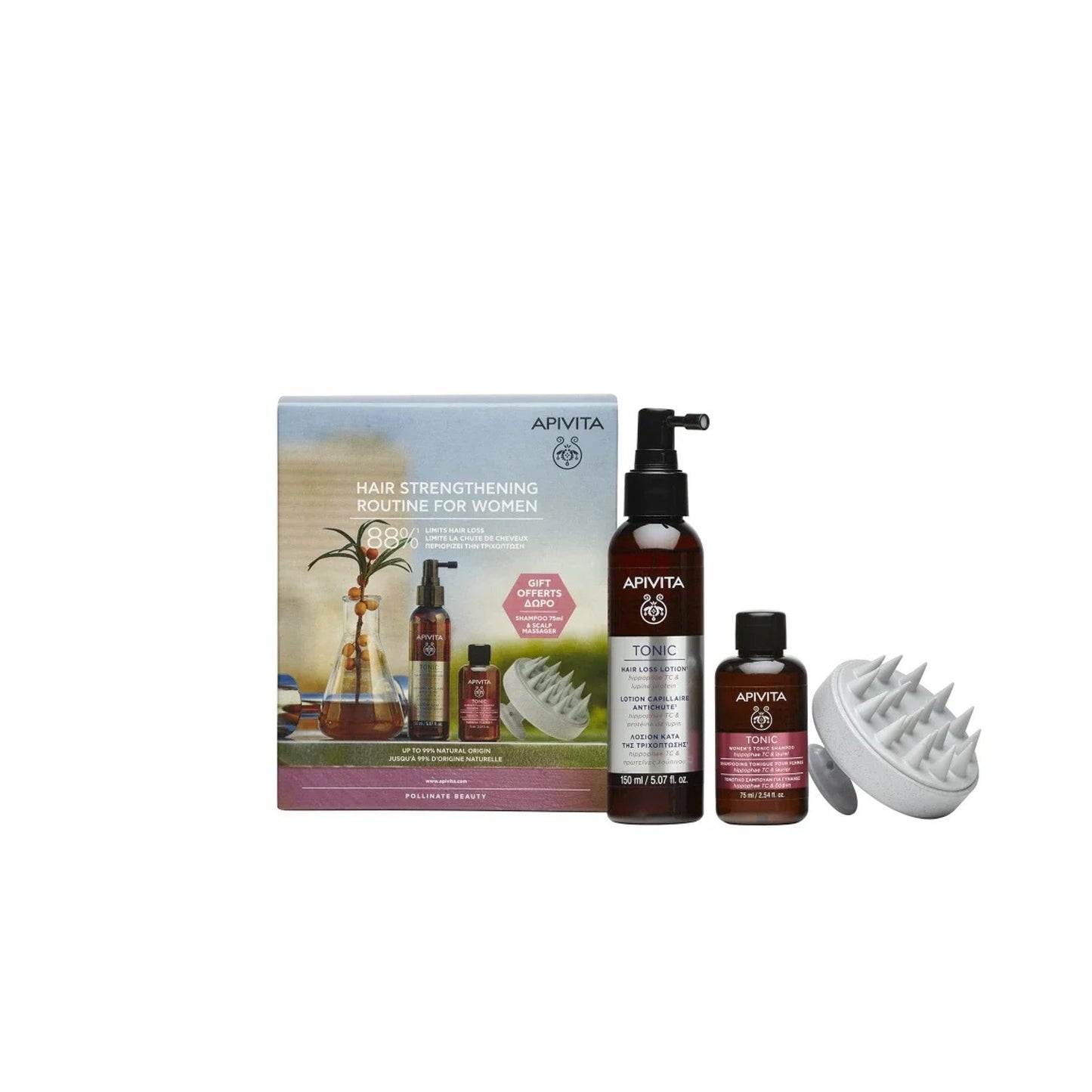 Apivita Hair Strengthening Routine Set For Women