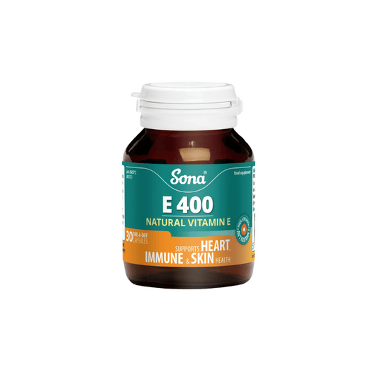 Sona E400 Natural Vitamin E 30 Caps